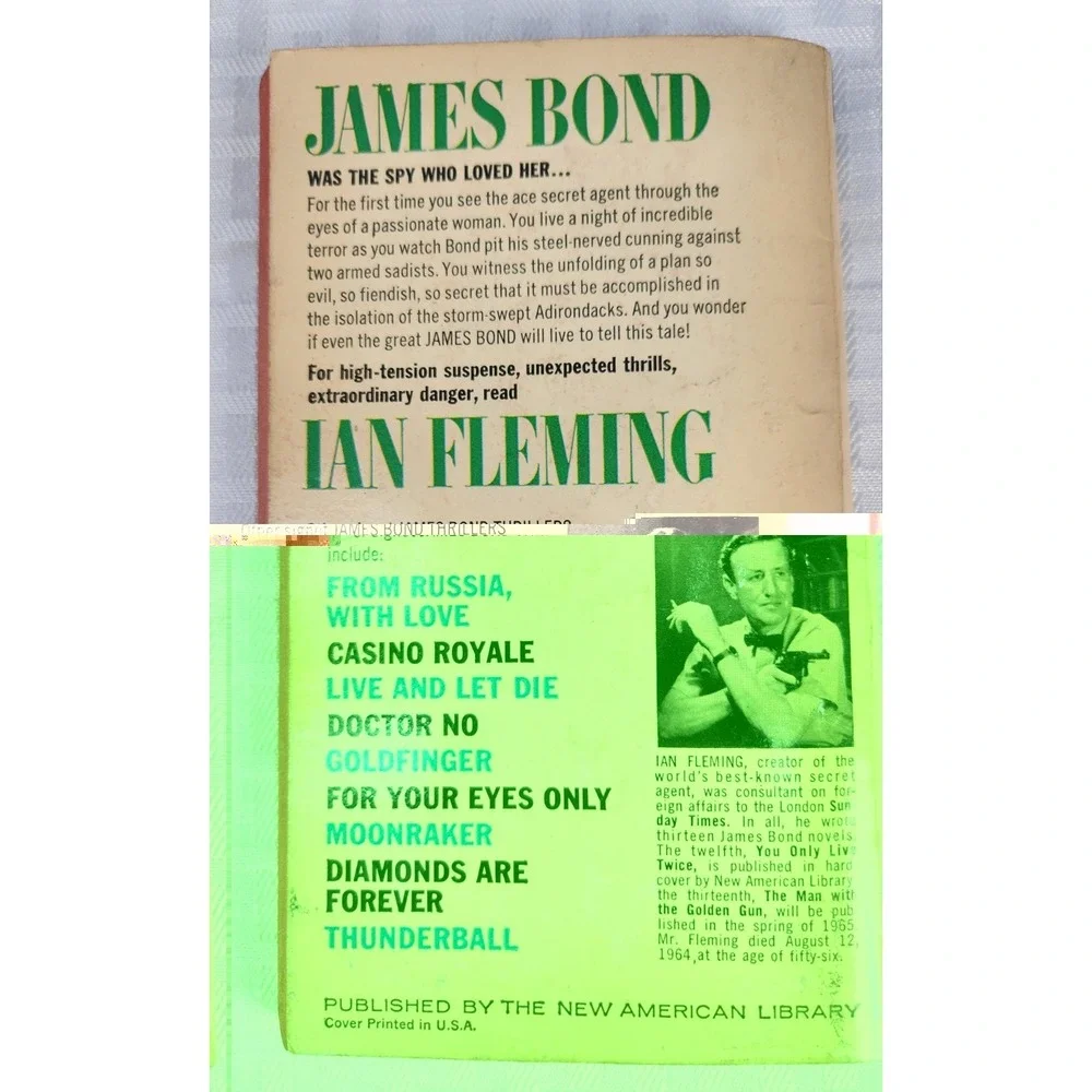 The Spy Who Loved Me Ian‎ Fleming vintage James Bond espionage paperback Signet